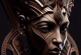 Beautiful abstract Egyptian God Mut background. Generative AI technology.	
