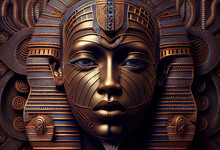 Beautiful Abstract Egyptian God Nut Background. Generative AI Technology.	
