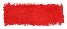 Red Block Stroke Of Paint Isolated On Transparent Background