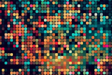 Wall Mural - pattern of small squares or pixels, digital screen or display design. generative ai