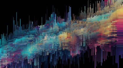 Wall Mural - textures are fragmented, looks like a digital error or malfunction, distorted fragmented element. ge