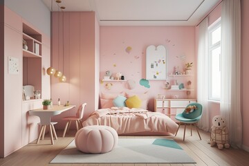 A modern minimalist childrens room