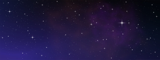 space background with realistic nebula and glitter star. deep cosmos stardust. realistic starry sky 