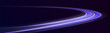 © Vitalii - Abstract technology futuristic neon circle glowing blue and white light lines with speed motion blur effect on dark blue background. Light line moving with speed.