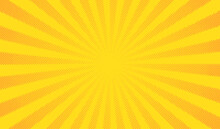Yellow Comics Background. Abstract Lines Backdrop. Bright Sunrays. Design Frames For Title Book. Texture Explosive Polka. Beam Action. Pattern Motion Flash. Rectangle Fast Boom. Vector Illustration