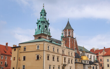 Sticker - Cathedral and Vicars house of Wawel Castle in Krakow, Poland