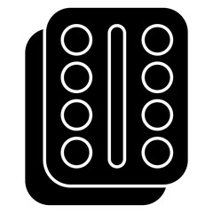 Sticker - An editable design icon of pills strip