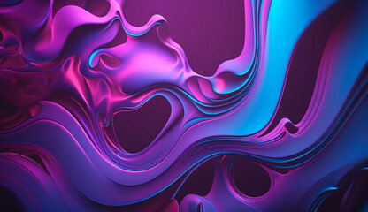 abstract background wave shape. generative ai illustration	
