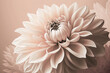 © Bougie Banana - Delicate pink dahlia flower on pastel pink monochrome background. Generative AI