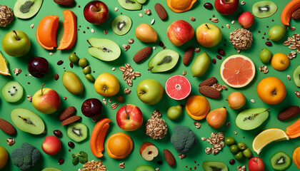 Sticker - Colorful fruits and veggies make a healthy meal generated by AI