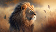 横を向いているライオンの写真 Pictures of lions facing sideways  | Generative AI