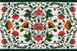 Embroidery Motif Textile Print Design For Mughal Art Manually Illustration. Generative AI