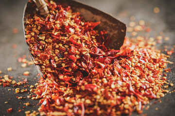 Canvas Print - close up of dried pepper	