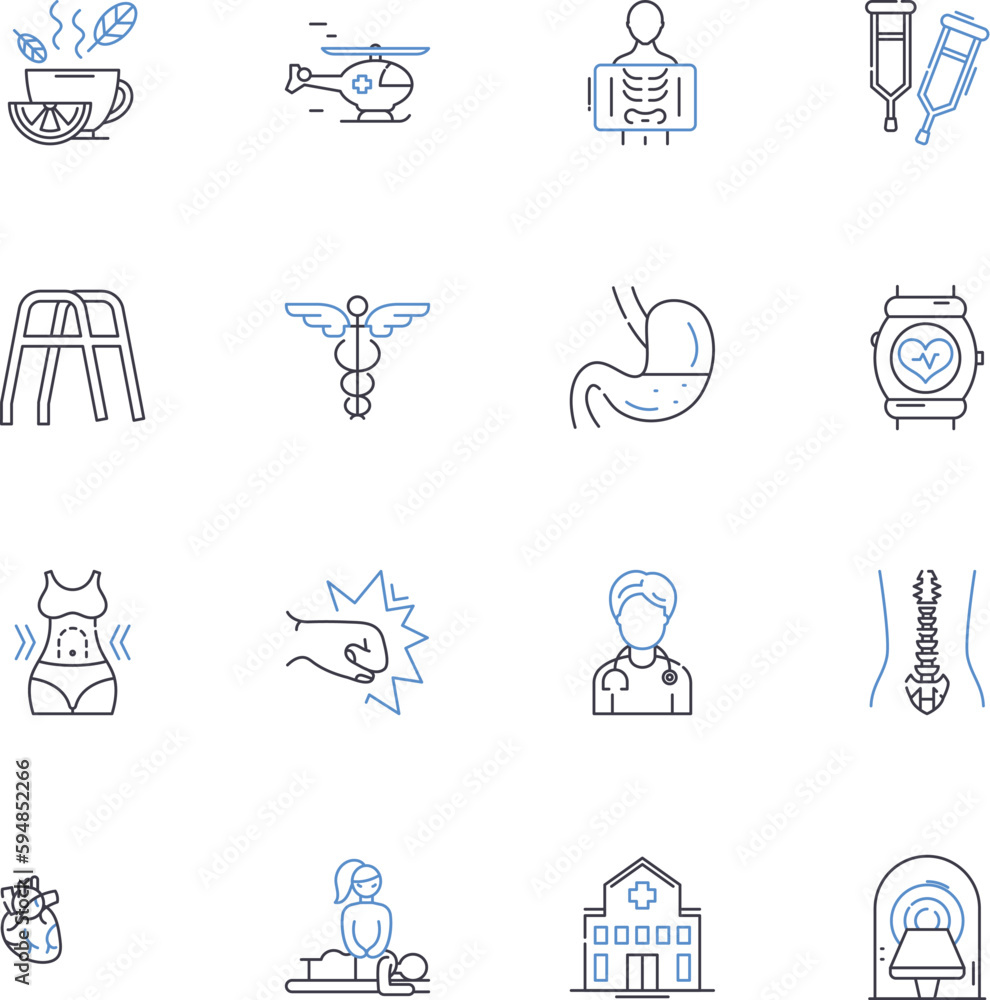 Health screening line icons collection. Testing, Evaluation, Checkup ...