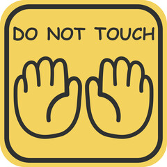 DO NOT TOUCHマーク　手のひらのイラスト素材