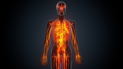 3d Illustration of an isolated human nervous system
