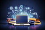 Fototapeta Przestrzenne - IT Communication - e-learning - internet network as knowledge base