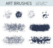 © tashechka - Set of vector grungy graphite pencil art brushes. Pencil texture of various shapes.