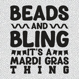 Fototapeta Młodzieżowe - Beads and Bling It's a Mardi Gras Thing T-shirt Graphic