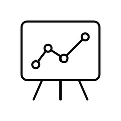 Sticker - Line chart vector icon