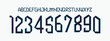 font vector England home 2022 world cup, font football sports style letters and numbers for soccer team, font england.