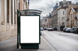 © marchsirawit - Mock up of blank light box for ad on the street.