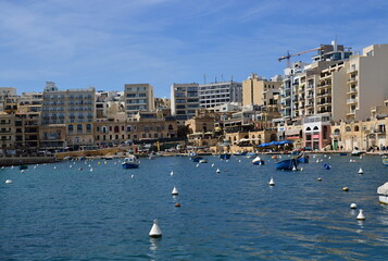 Sticker - Spinola Bay in the Town St. Julians on the Island Malta