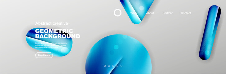 Wall Mural - Abstract background for your landing page design. Web page for website or mobile app wallpaper