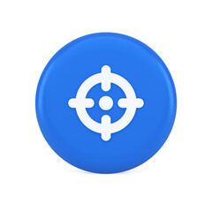 Wall Mural - target aim accuracy focus button application weapon shot bullseye 3d realistic icon