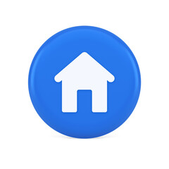 Wall Mural - home page button house web symbol cyberspace application interface 3d realistic icon