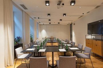 Wall Mural - Interior of conference room in modern hotel