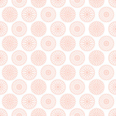 Wall Mural - Dainty Pastel Pink Flower Seamless Vector Repeat Pattern