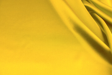 Wall Mural - Smooth elegant yellow silk can use as background
