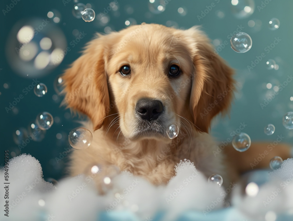 Perfect Petzzz Golden Retriever - Cucciolo Che Respira In Peluche, Con Cuccia E Set Regalo