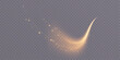 © MAKSYM - Golden magic comet with lots of sparkling dust shimmering light effects. Magic golden wind for web design and fabulous decoration. vector png