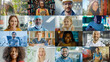 © Gorodenkoff - Split Screen Collage of Happy Multicultural and Multi-Ethnic People of Diverse Background, Gender, Ethnicity, and Occupation Smiling at Posing Looking at Camera and Cheerfully Smiling
