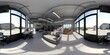 © alemstar - Full 360 degrees seamless spherical panorama HDRI equirectangular projection of warehouse office. Texture environment map for lighting and reflection source rendering 3d scenes.