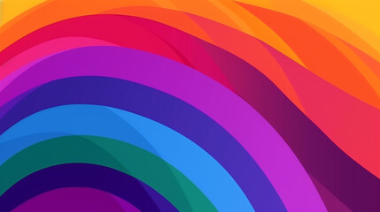 Pride and LGTBQ+ Themed Abstract Rainbow Background for Pride Month Celebration - Generative AI