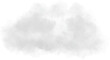 Realistic vector white cloud. Cloud on white background. Vector EPS 10