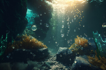 Wall Mural - Beautiful Underwater Shot - Concept Art
