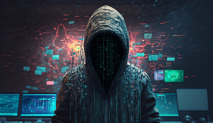 Wall Mural - hacker - key to success - cybersecurity - cybercrime - illustration - conecpt art