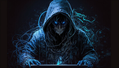 Wall Mural - hacker - key to success - cybersecurity - cybercrime - illustration - conecpt art