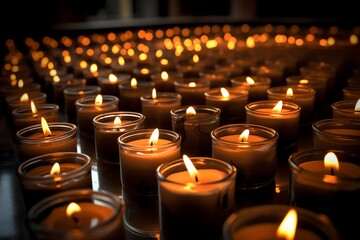 Wall Mural - Candles Burn. Generative AI
