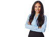 © Bharat/peopleimages.com - Portrait, smile and business woman with arms crossed isolated on a transparent png background. Professional, happiness and confident female person or entrepreneur from Brazil with pride for career.