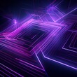 © Gabriel - Graphic neon lines imaginative background, wallpaper,  purple, Generative IA