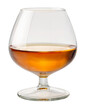 French cognac or brandy into glass called napoleon