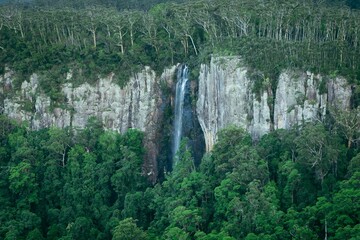 Poster - Landscape view of Rainbow falls looking from Canyon look out