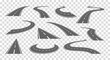 © Natalia - Street road path, highway in perspective. Winding pathway lane, straight way to horizon, asphalt speedway. City autobahn kit, creator parts. Crossroad constructor. Vector current design set