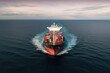 © zzzz17 - Global Commerce at Sea: Container Ship in International Transportation. Generative Ai