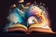 Books are a source of inspiration and imagination. Ai generated.